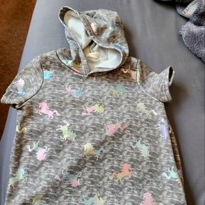 Short sleeve fleece dress